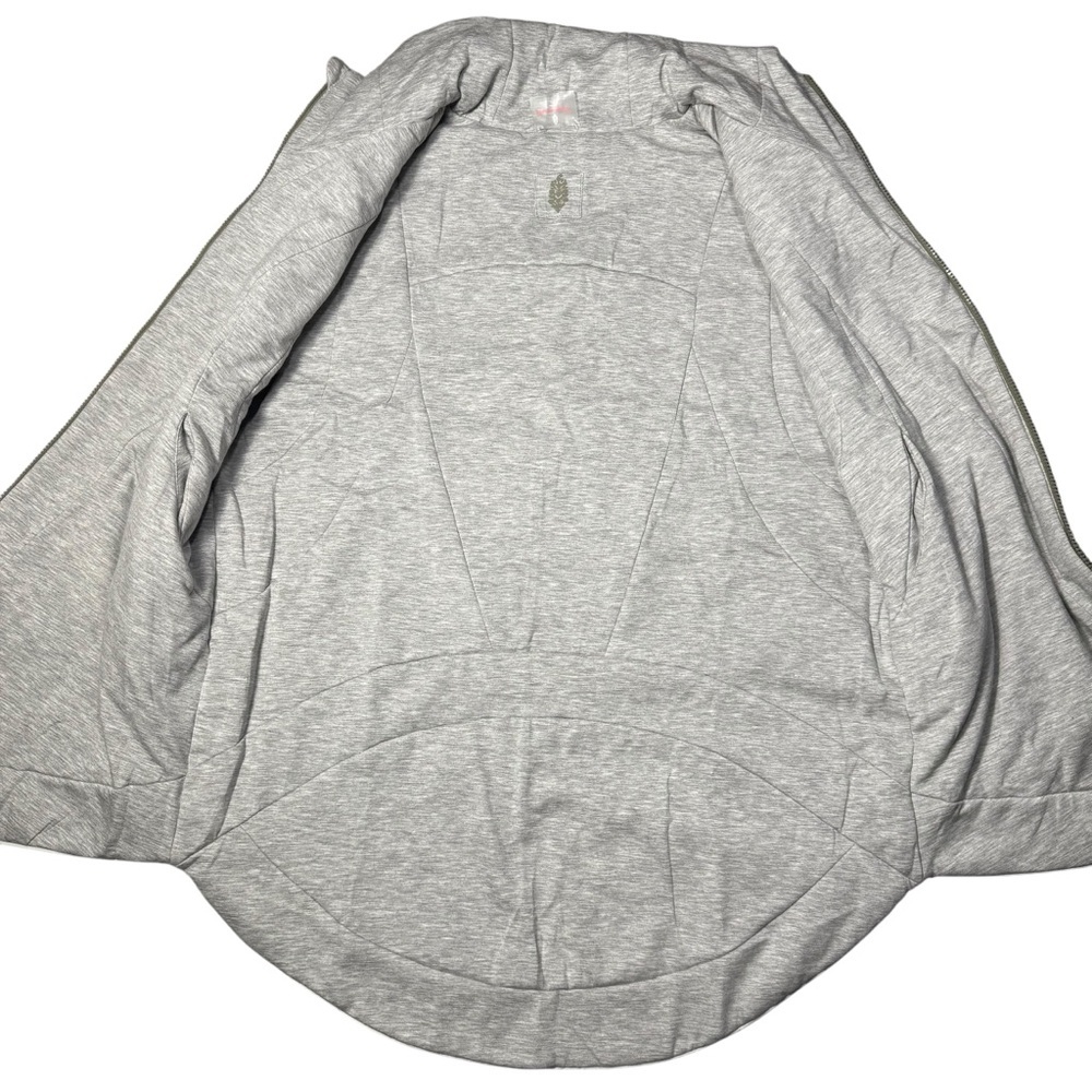NWT New $168 Free People Slalom Reversible Fleece Light Green Grey Vest Size M - Picture 5 of 11